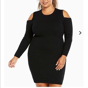 Torrid ribbed knit- cold shoulder dress size 00*